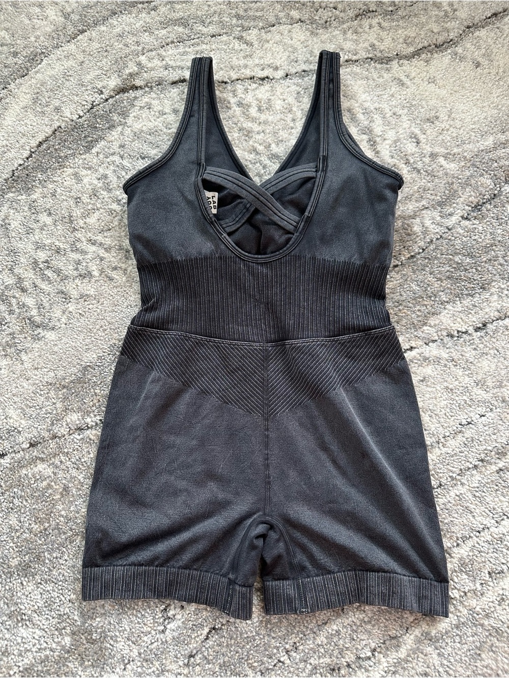JoyLab Black Ribbed Knit Romper - Picture 3 of 3